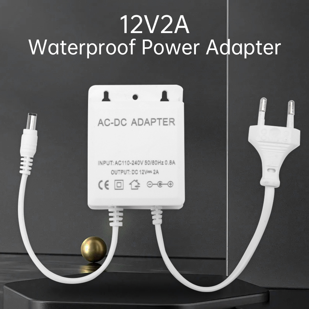Outdoor Lighting Socket - DC12V 2A EU Plug Adapter Beveiliging