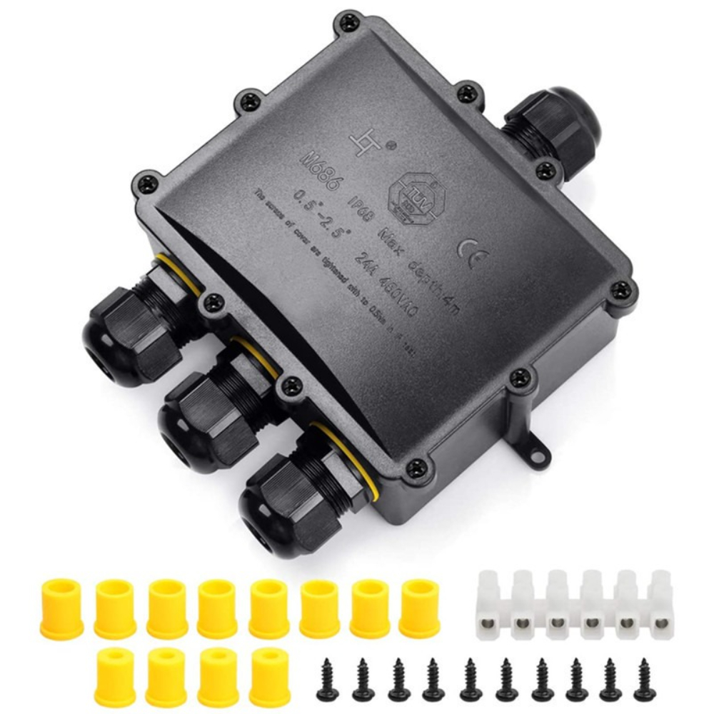 Outdoor Lighting Underground Wiring - 4Way 1In3Out IP68 Waterdichte 4-14mm Zonne-energie
