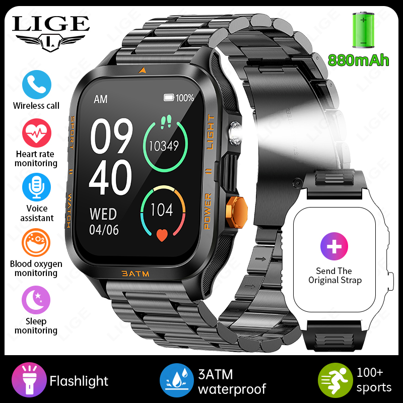 Outdoor Lighting Ip Rating - LIGE Outdoor Smartwatch Heren GPS Sport