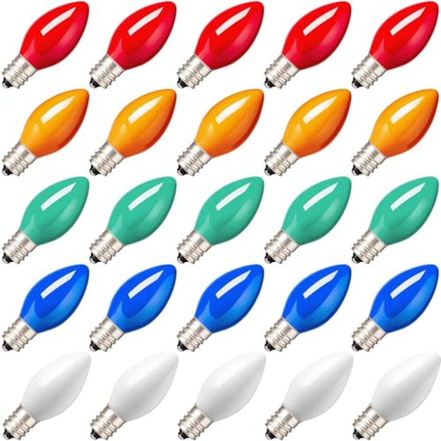 Outdoor Lighting Volt - 25-pack vervangende gloeilampen, kerstverlichting voor buiten,