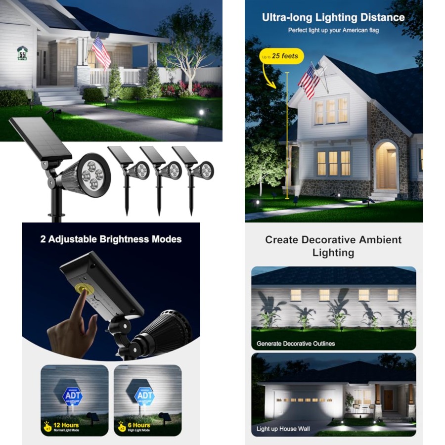 Led Flood Light - Zonne-schijnwerpers voor buiten, waterdicht voor boom,