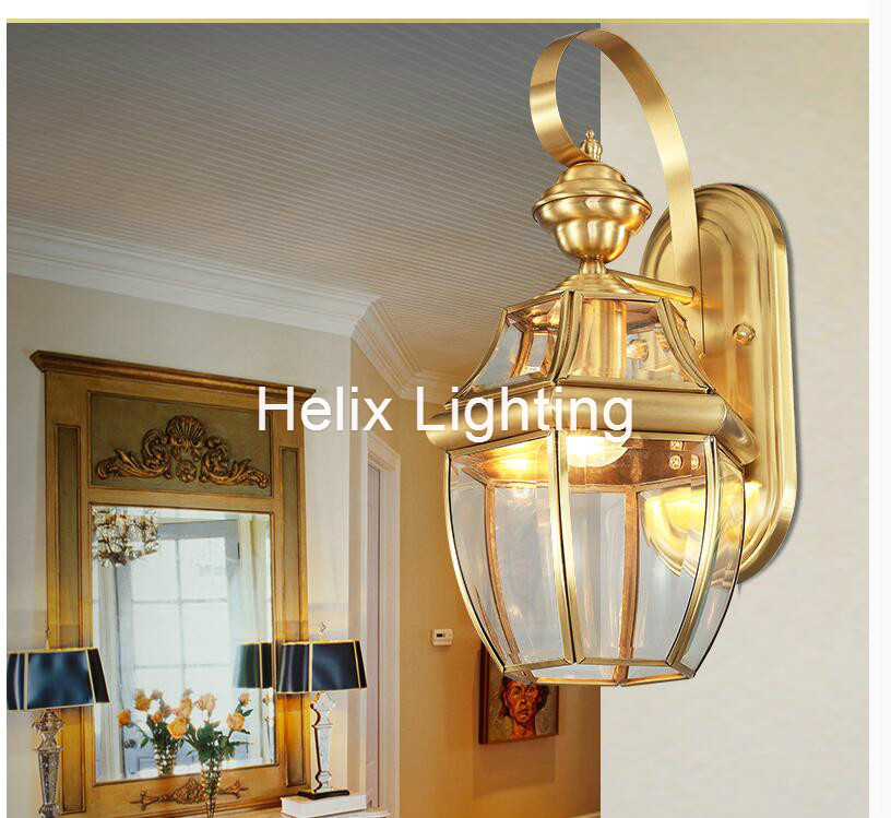 Outdoor Lighting Brass - Gratis Verzending Antiek Messing Wandlamp Outdoor