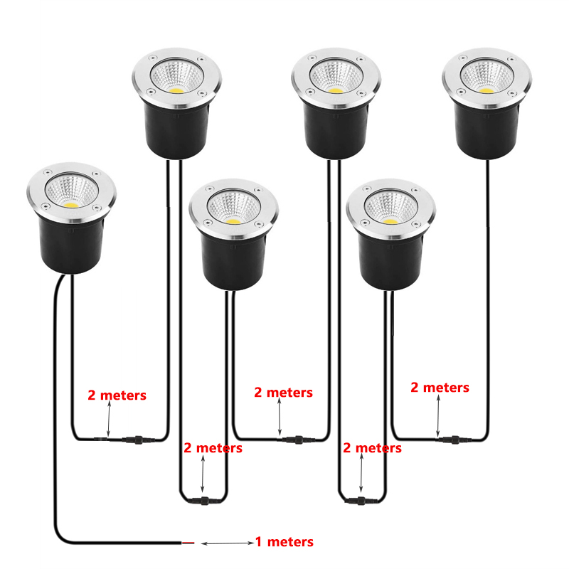 Outdoor Lighting Underground Wiring - IP67 Waterdichte Inbouw LED-ondergrondse verlichting met