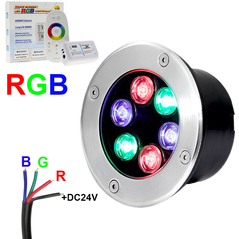 Outdoor Lighting Underground Wiring - 4-draads RGB LED Ondergronds Licht 9W18W