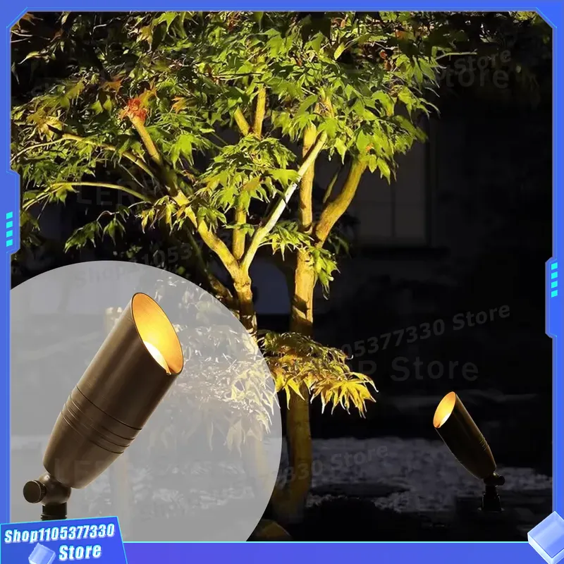 Outdoor Yard Lighting Fixtures - Laagspanning MR16 LED-spot 2700K messing buiten