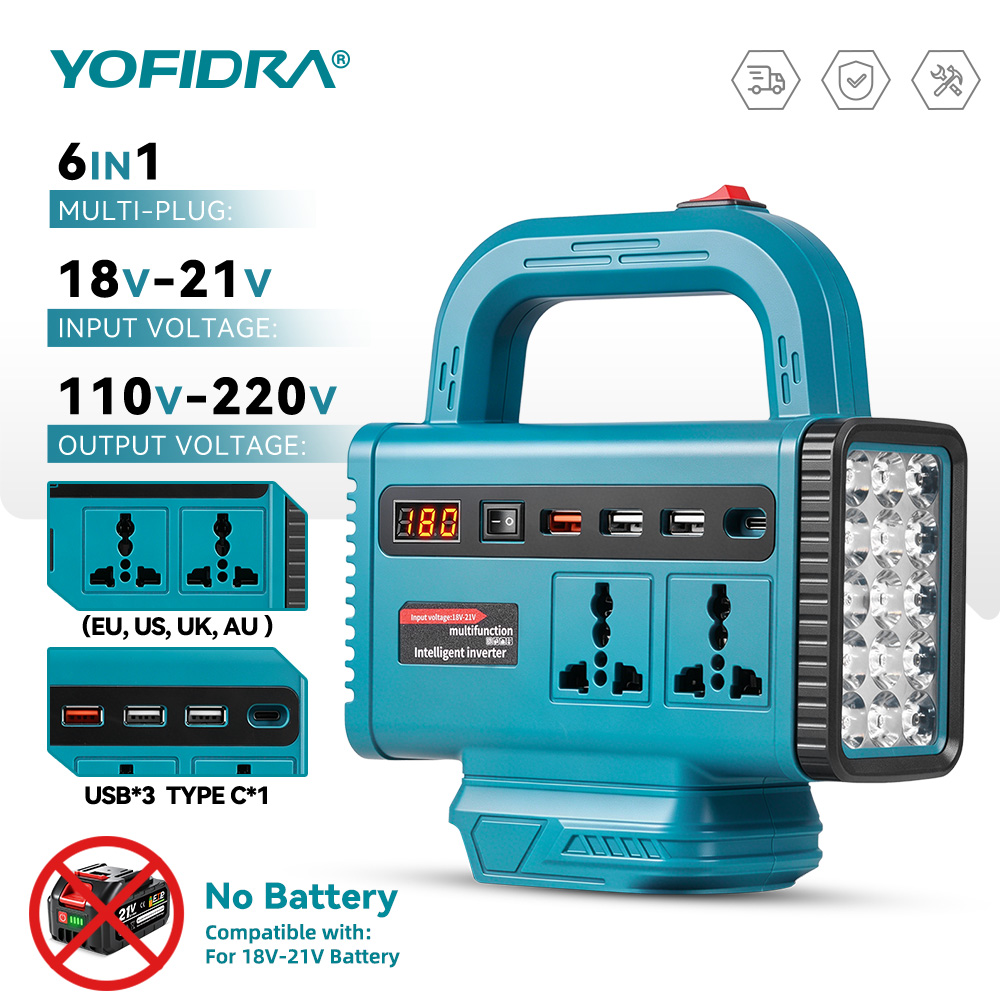 Outdoor Lighting Socket - YOFIDRA 220V Draagbare Power Inverter Buiten
