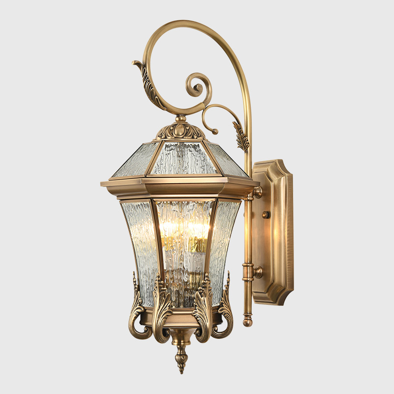 Outdoor Lighting Brass - Moderne messing landelijke wandlamp Retro Led