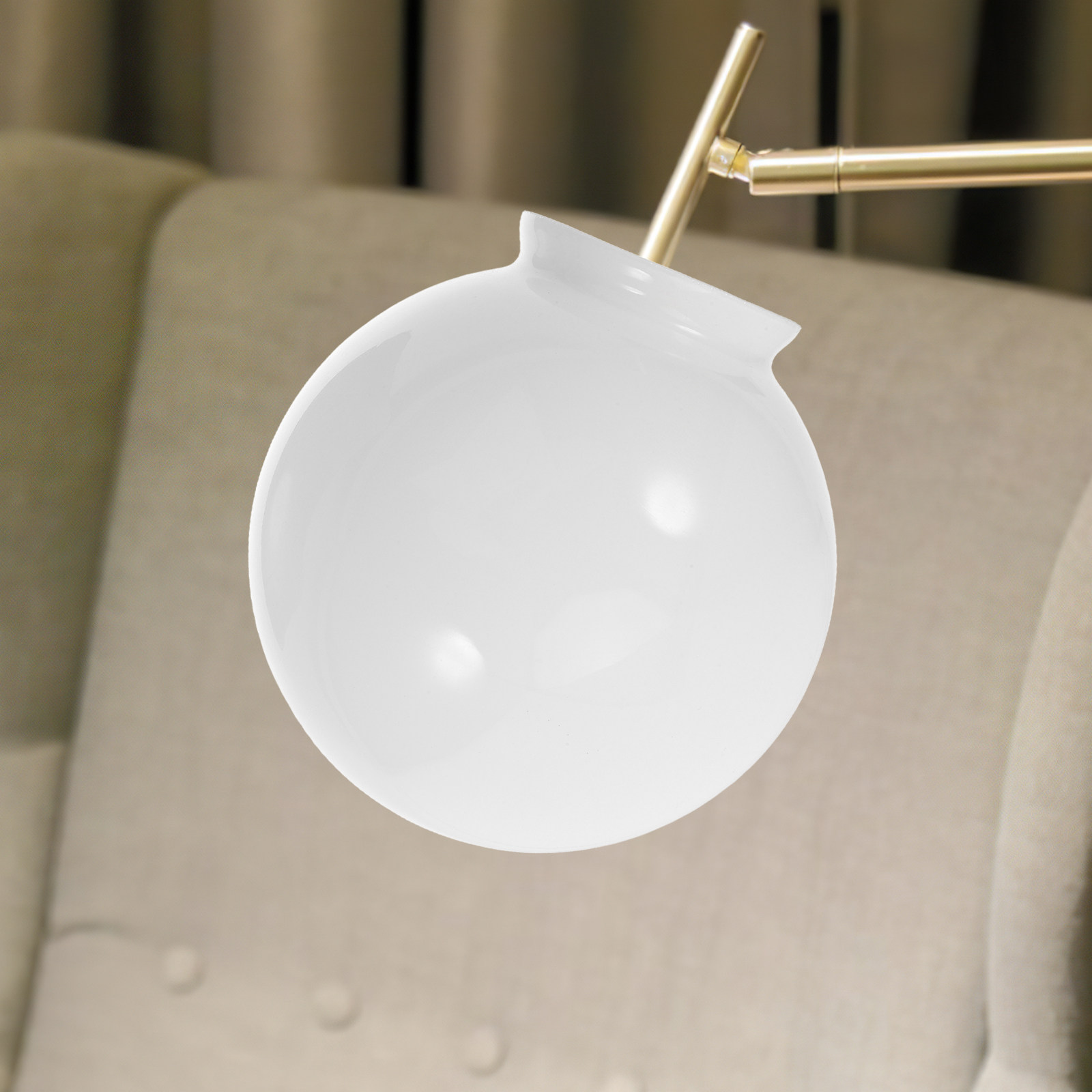 Outdoor Lighting Glass Replacement - Ronde opaalwitte glazen lampenkap vervangende gloeibol