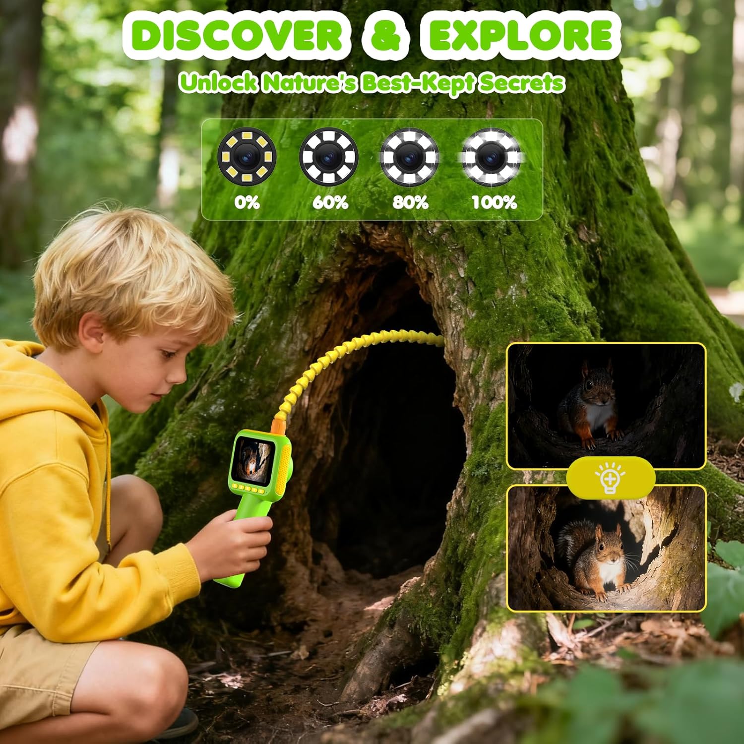Outdoor Lighting And Camera - Endoscoop voor kinderen, borescoop slangencamera speelgoed