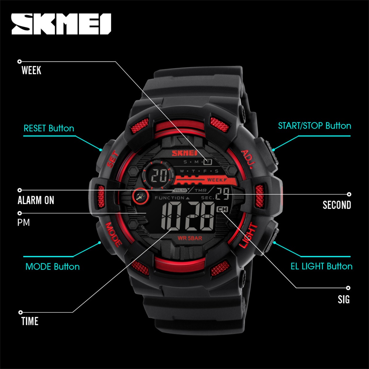 SKMEI Sport Outdoor Chrono Dig - Outdoor Lighting Collections recensie en prijs