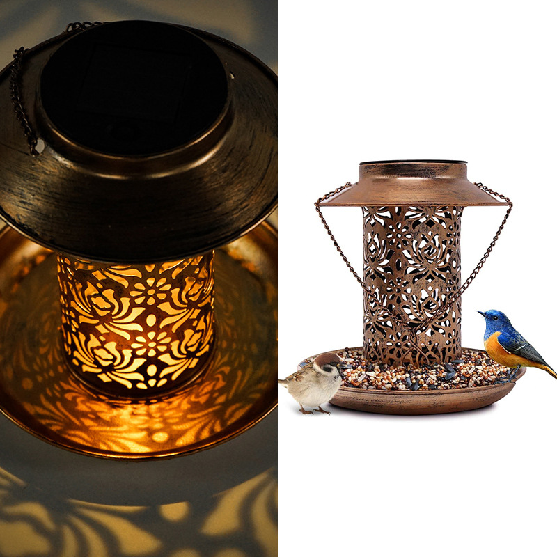 Solar Bird Feeder Metalen hang - Outdoor Lighting Backyard Ideas recensie en prijs
