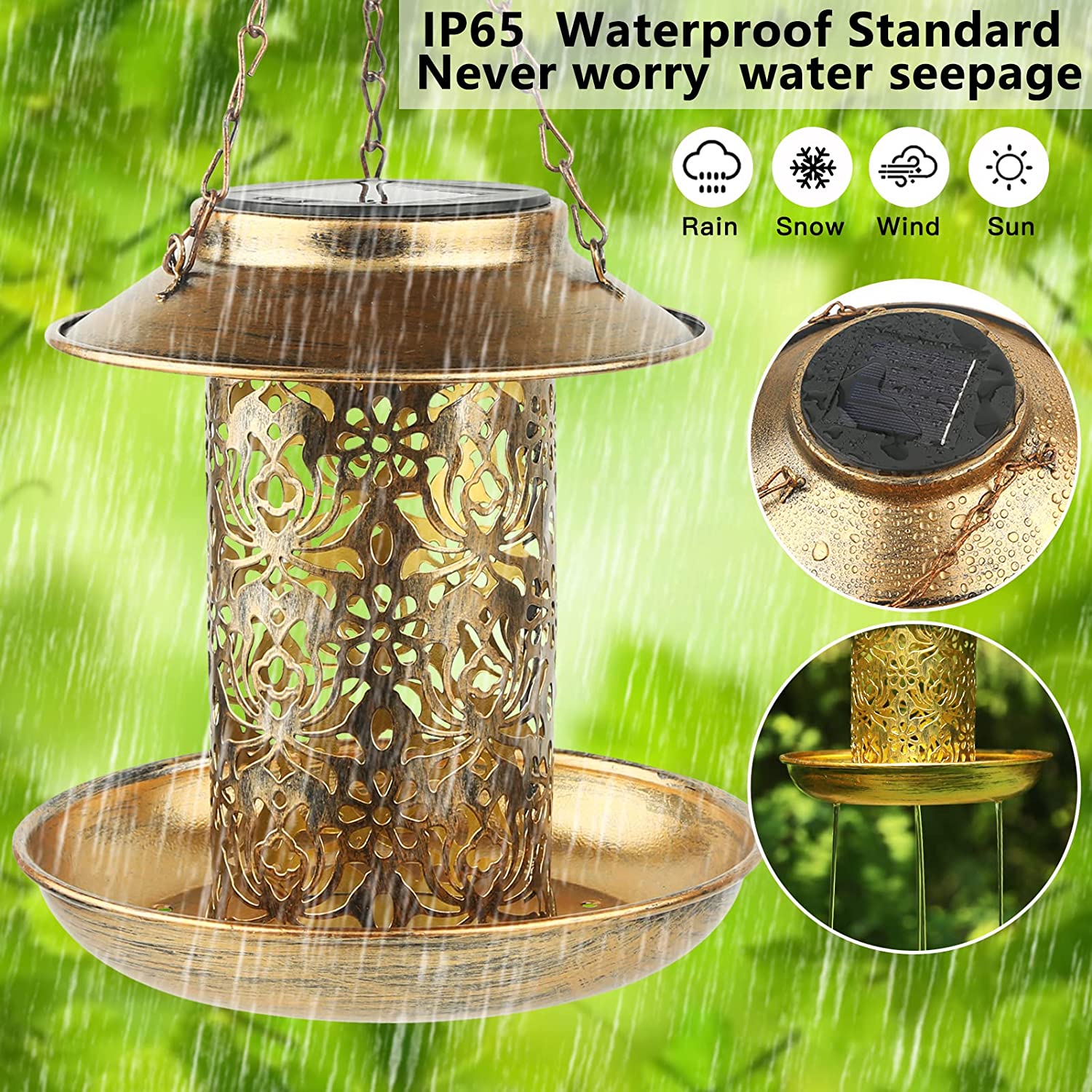 Zonne-vogelvoeder Metaal Buite - Outdoor Lighting Backyard Ideas recensie en prijs
