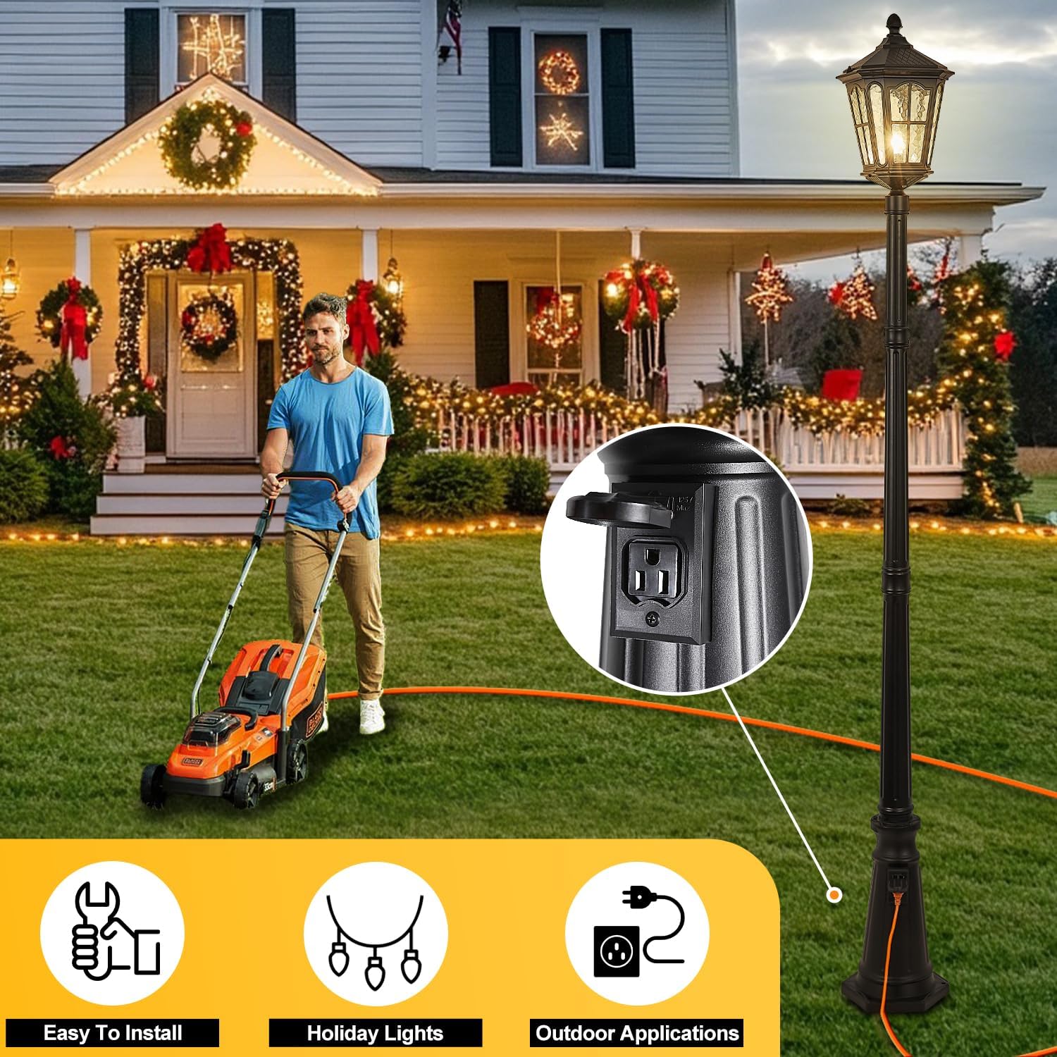 Waterdichte buitenpaallamp met - Outdoor Yard Lighting Fixtures recensie en prijs