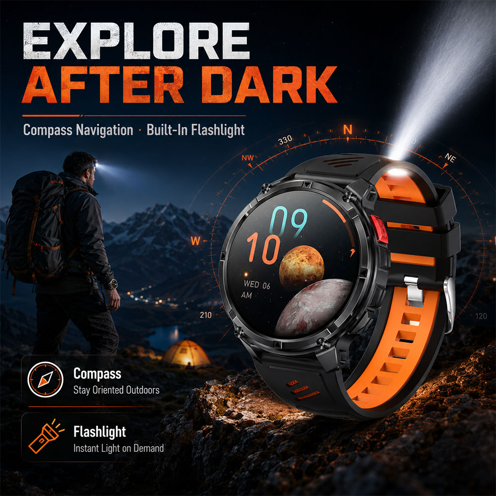 YAOCX AMOLED Smartwatch Heren  - Outdoor Lighting Ip Rating recensie en prijs