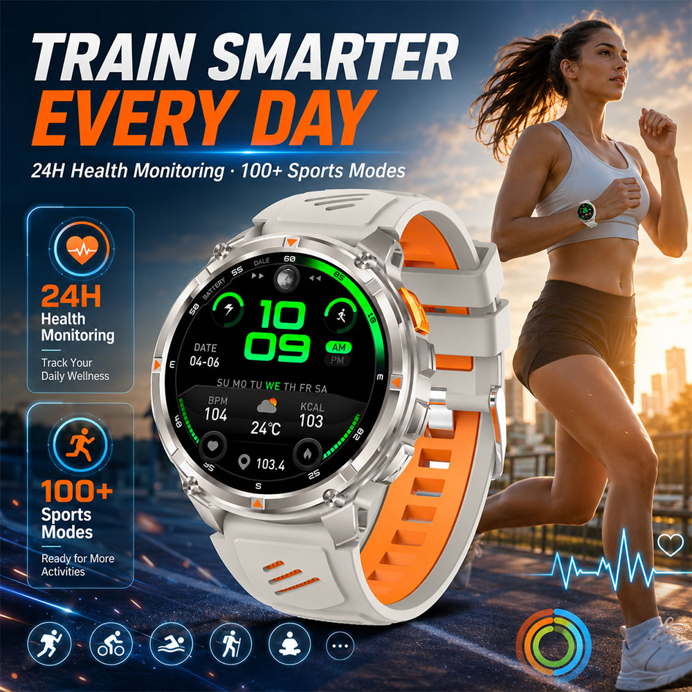 YAOCX AMOLED Smartwatch Heren  - Outdoor Lighting Ip Rating recensie en prijs