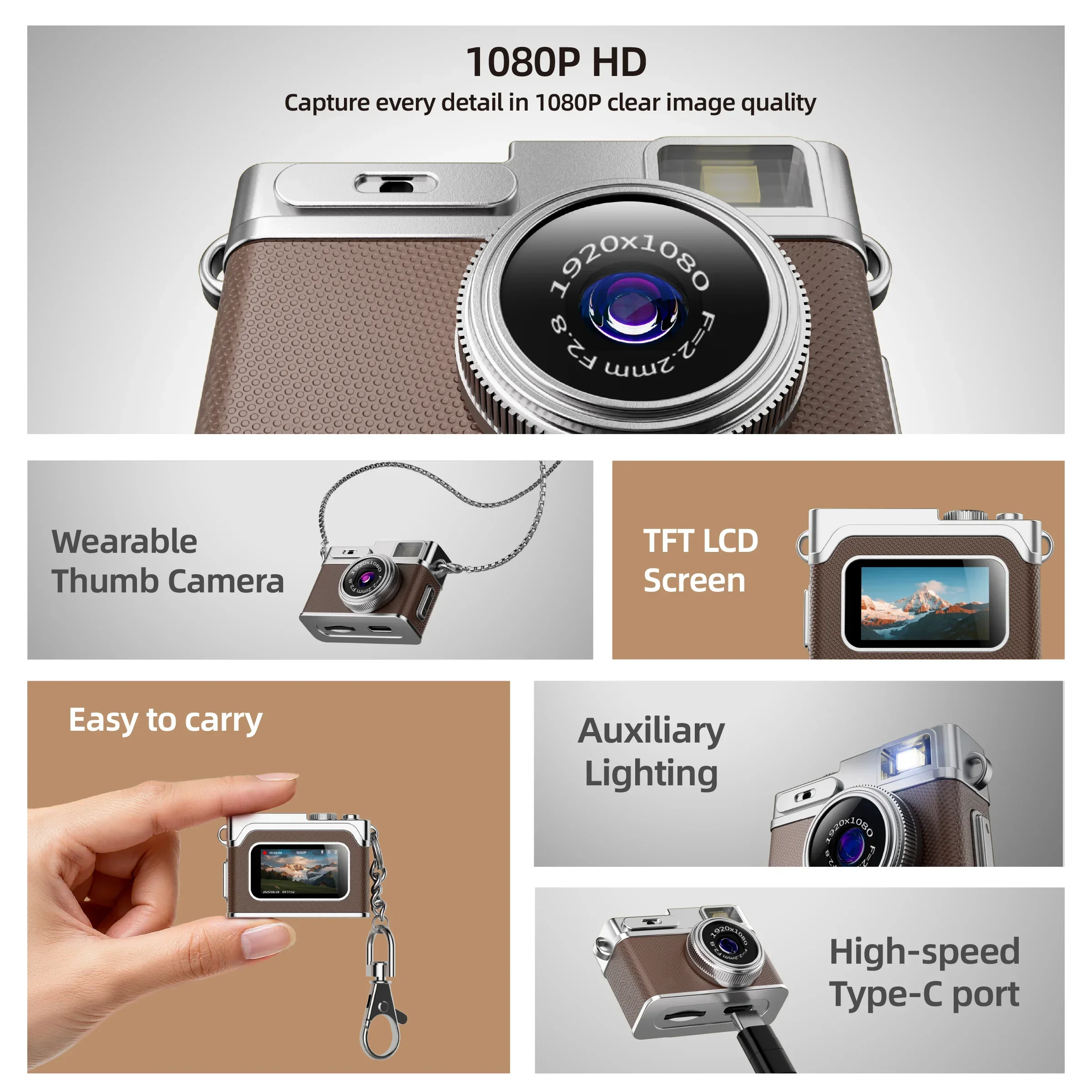 1080P Mini Retro Digitale Came - Outdoor Lighting For Photography recensie en prijs