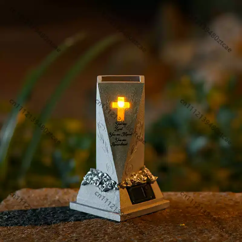 Solar Cross Angel Statue Tomb  - Outdoor Lighting Brass recensie en prijs